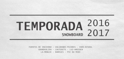 👉 Video Temporada Snowboard 2016-2017