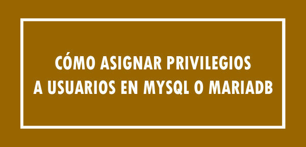 👉 Cómo asignar privilegios a usuarios en MySQL o MariaDB
