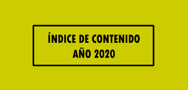 👉 Índice de contenido Año 2020