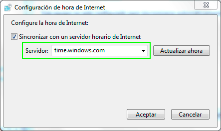Cliente NTP Windows