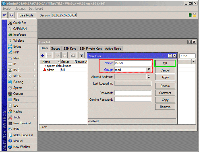 SSH Keygen Mikrotik