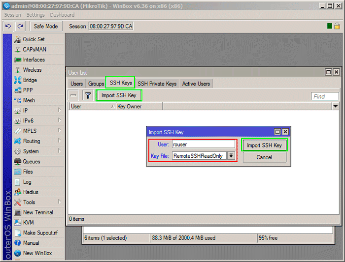 SSH Keygen Mikrotik