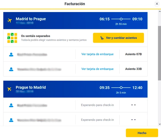 Ryanair asientos aleatorios