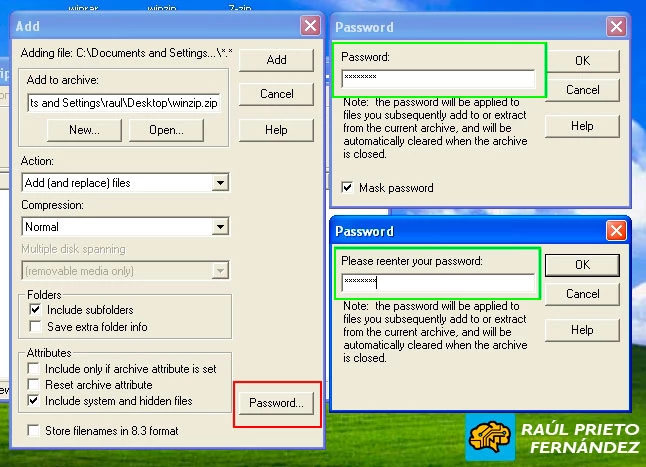 Comprimir Ficheros Contraseña