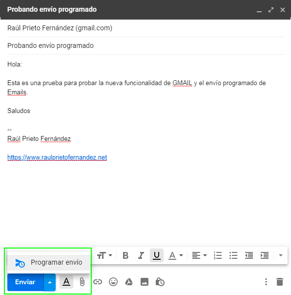 Programar Emails con Gmail