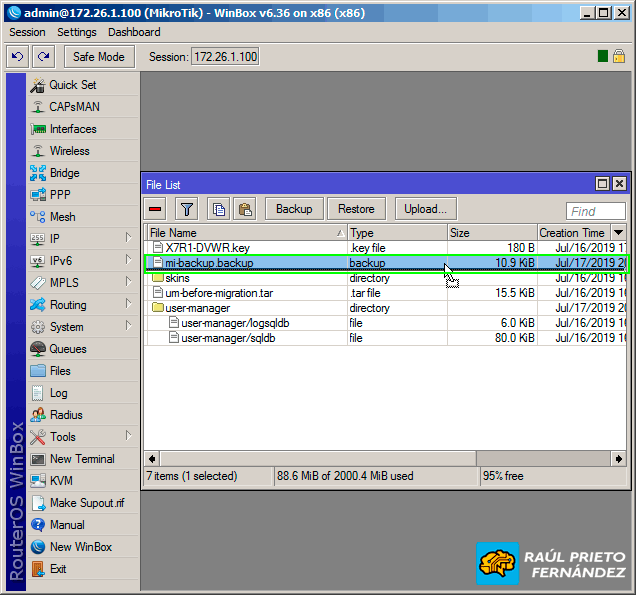 Backup Mikrotik