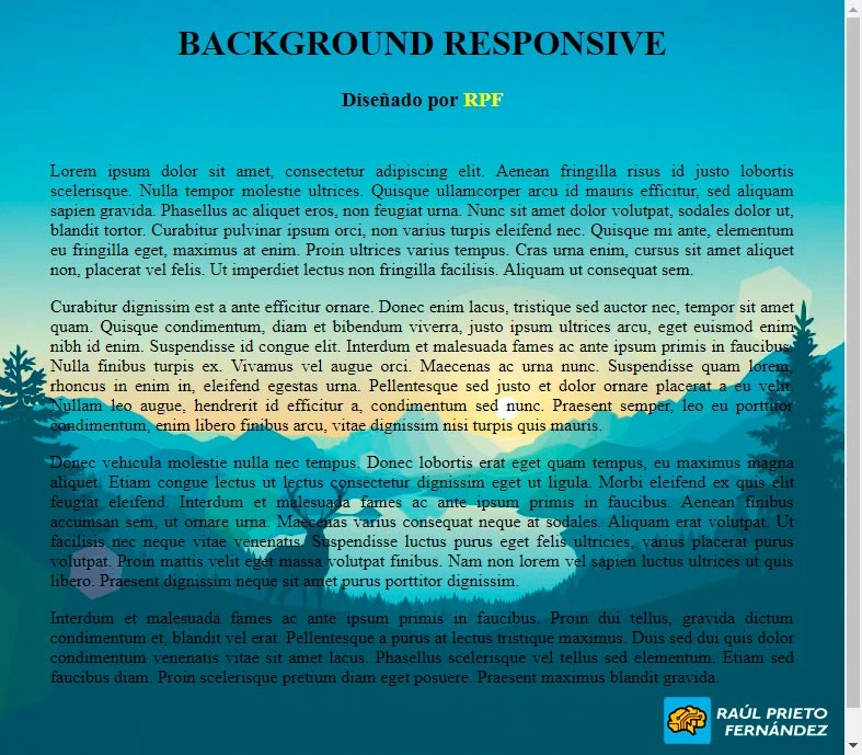 Background Responsive