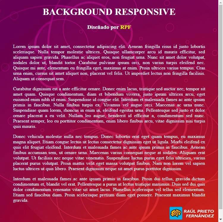 Background Responsive