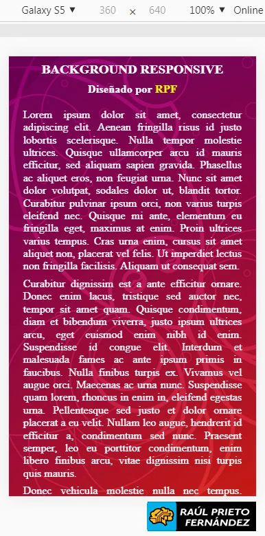 Background Responsive