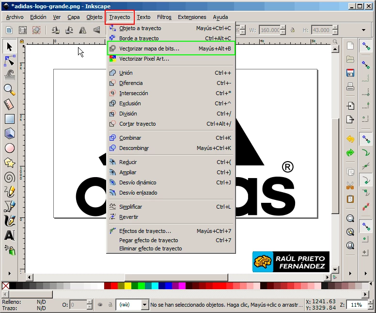 👉 Cómo vectorizar una imagen con Inkscape