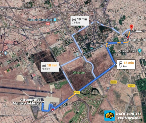 Como ir del Aeropuerto de Marrakech al centro
