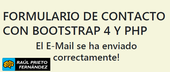 Formulario con Bootstrap 4 y PHP