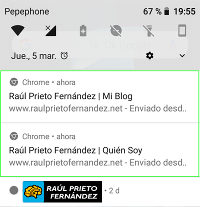 Compartir páginas Google Chrome