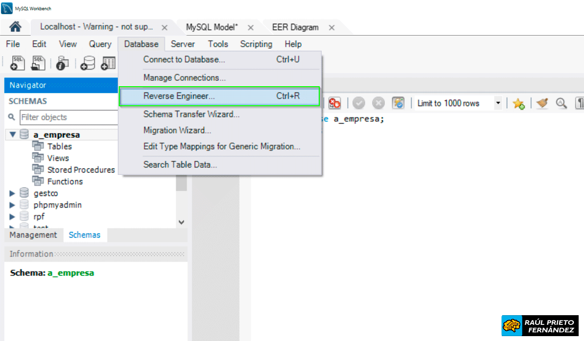 EERR Modelo Workbench