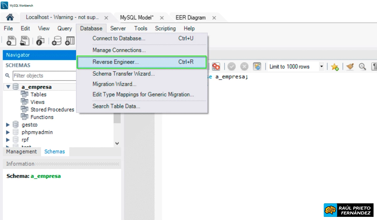 EERR Modelo Workbench