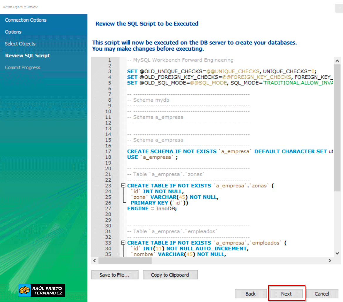 EERR Modelo Workbench