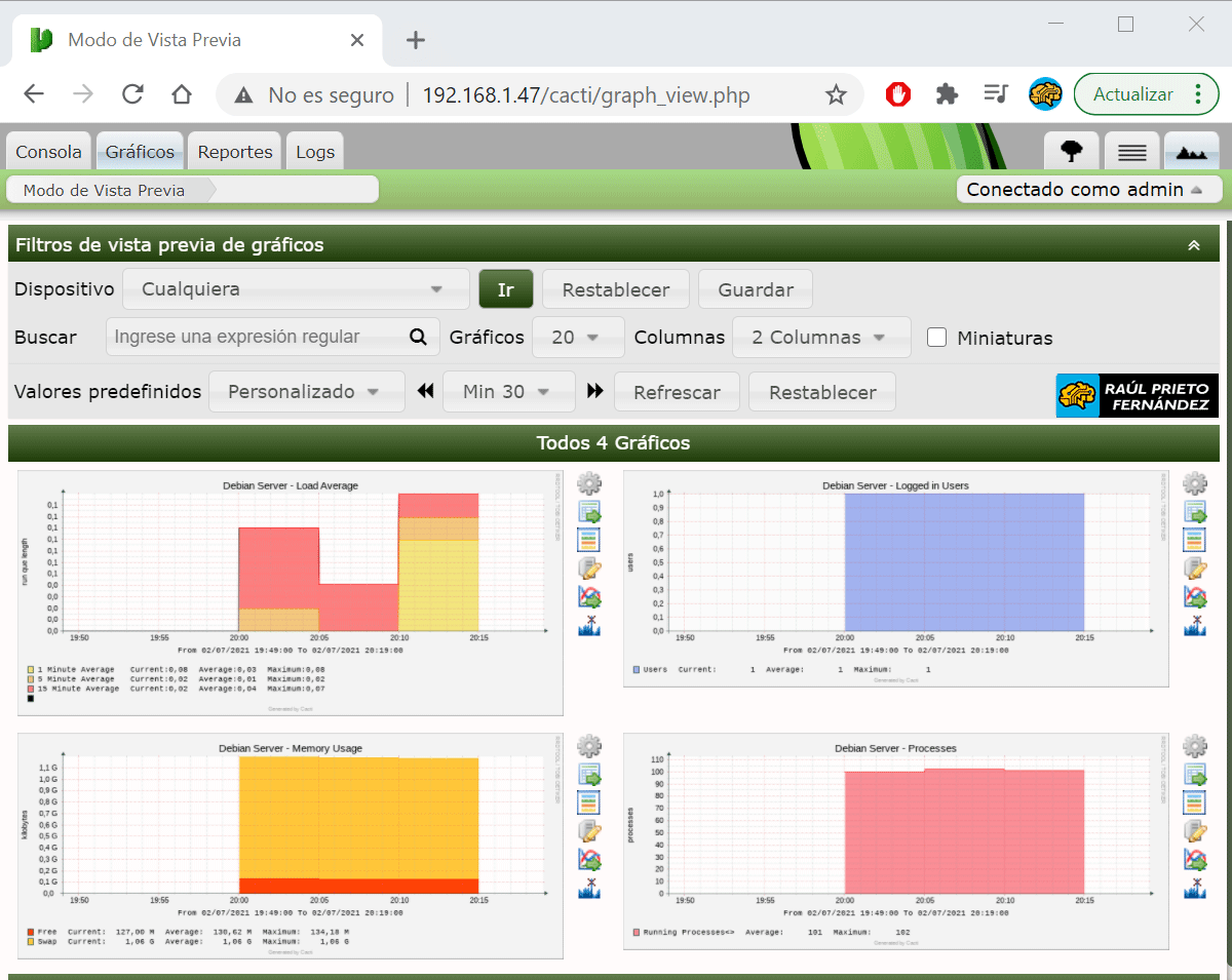 Instalar Cacti Debian