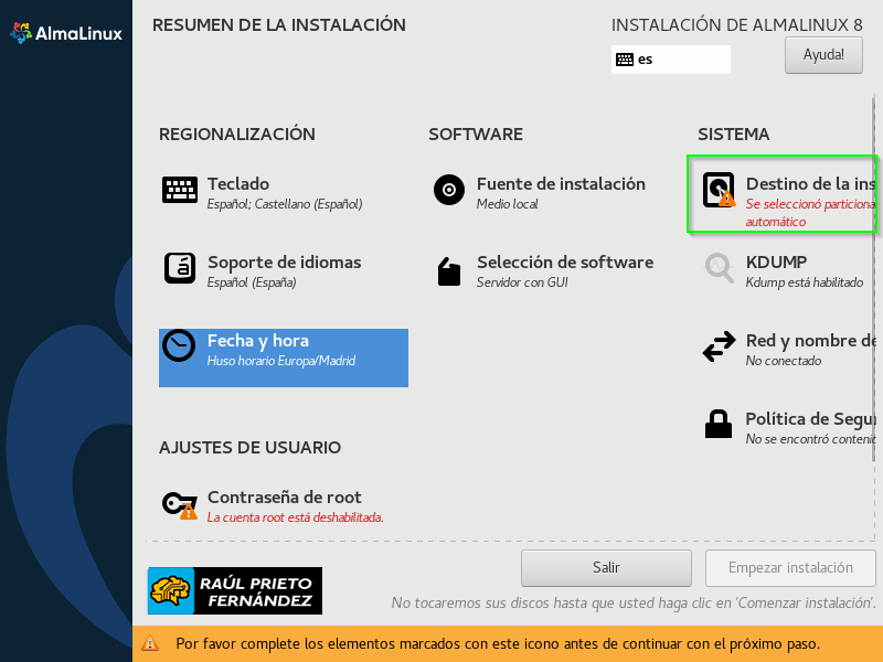 Instalar Alma Linux