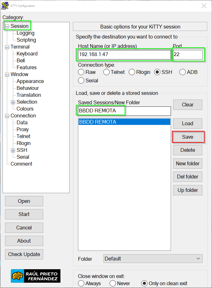 Acceso seguro MySQL Túnel SSH