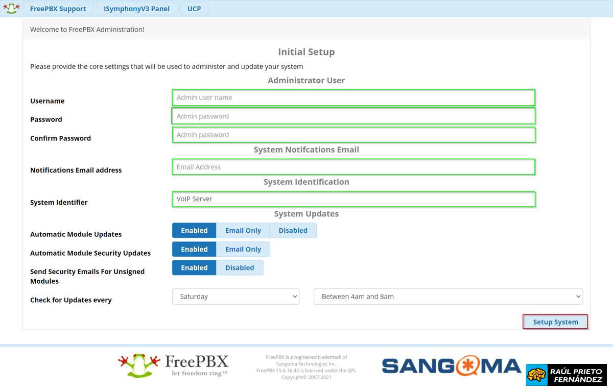 Configurar FreePBX y Asterisk