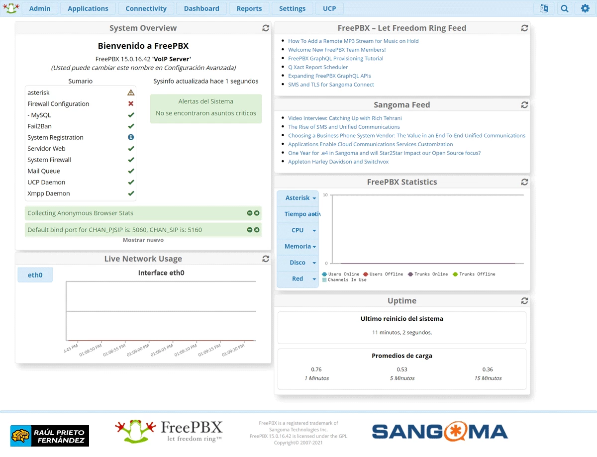 Configurar FreePBX y Asterisk
