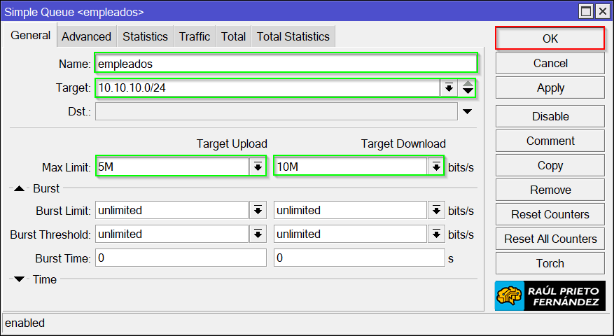 Colas simples MikroTik