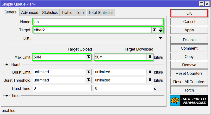 Colas simples MikroTik