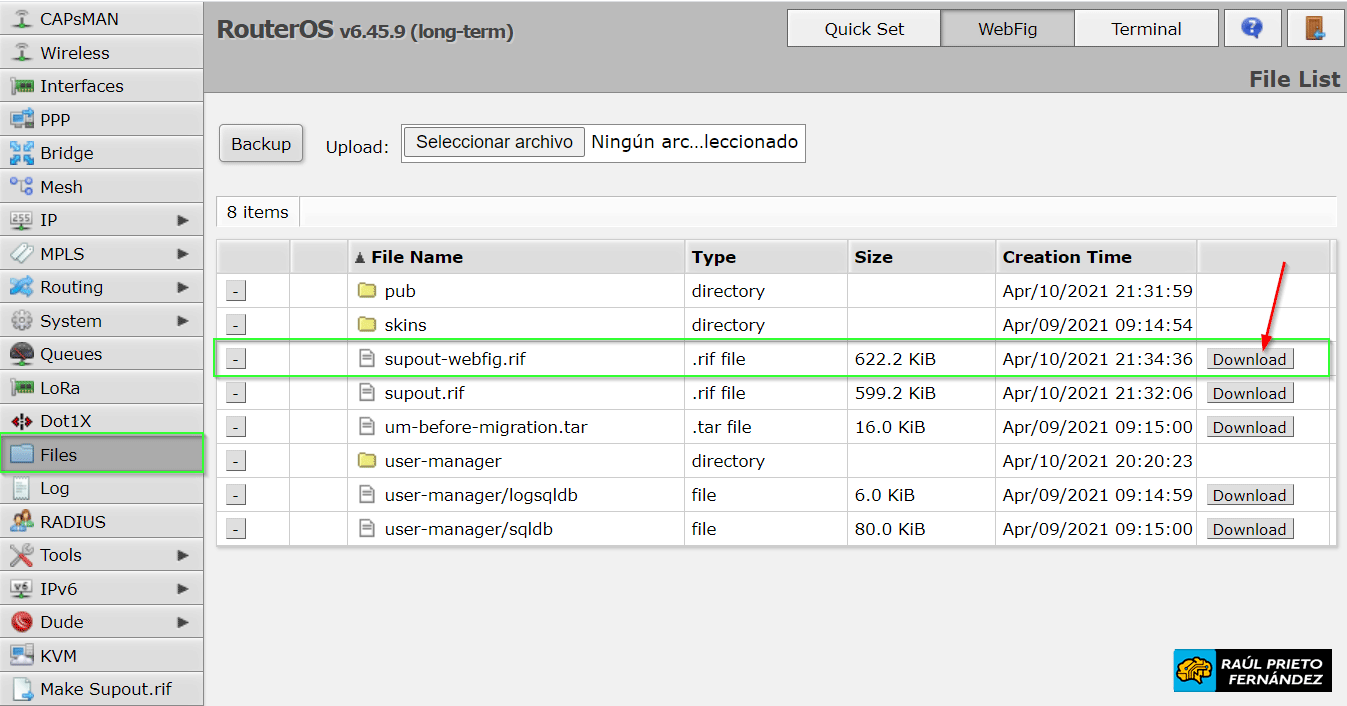 Support File Mikrotik