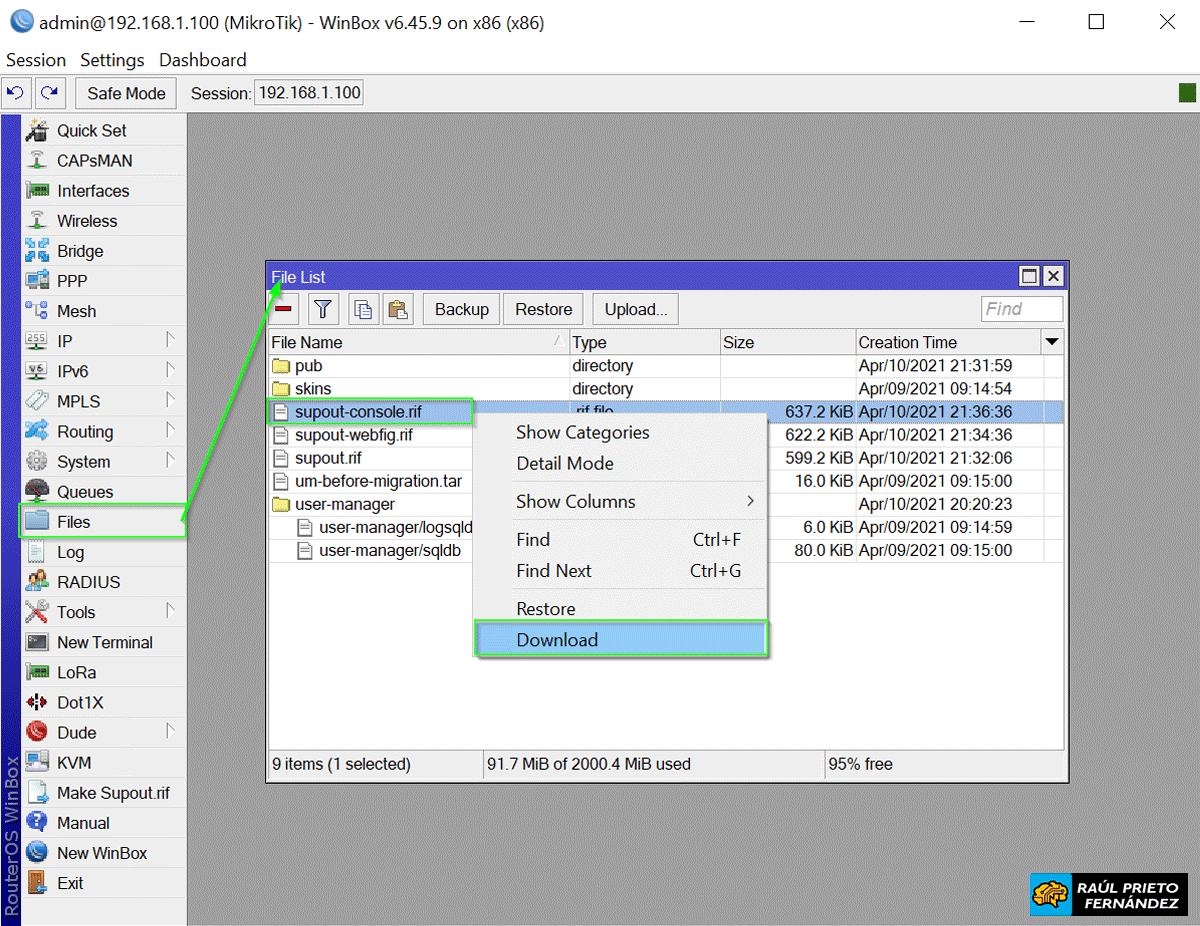 Support File Mikrotik