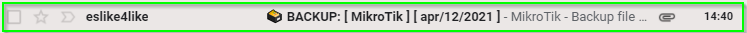 Backups Email MikroTik
