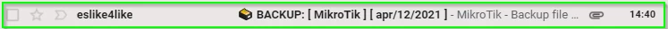 Backups Email MikroTik