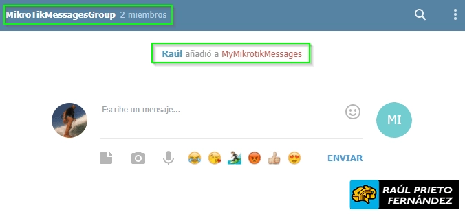 Enviar Mensajes Telegram desde Mikrotik