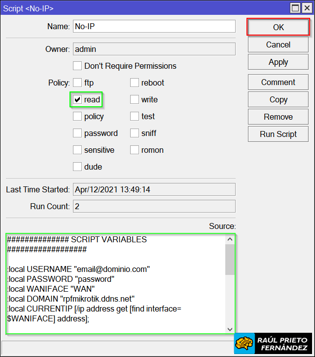 MikroTik No-IP