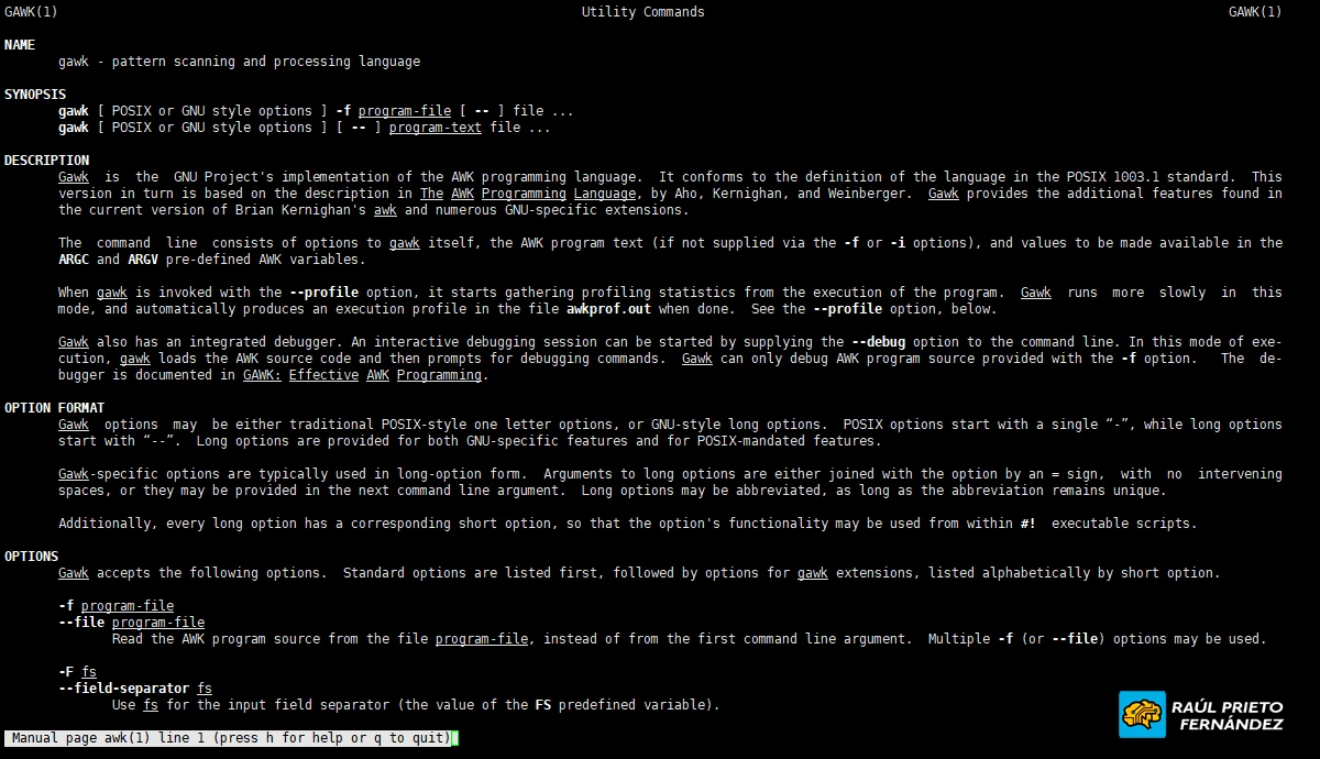 Colores páginas Man