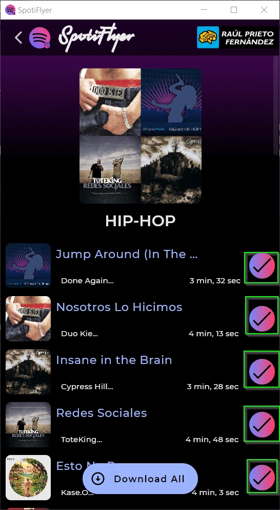 Descargar música Spotify con Spotiflyer