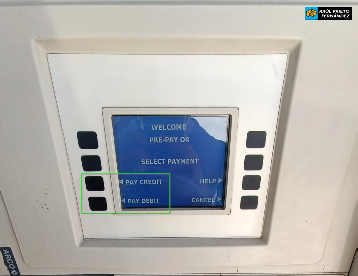 Repostar combustible en Estados Unidos