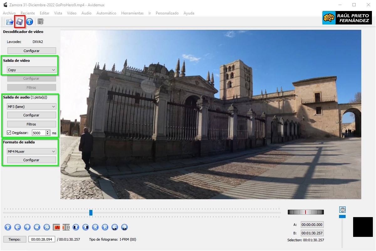 Cómo sincronizar audio y video con Avidemux