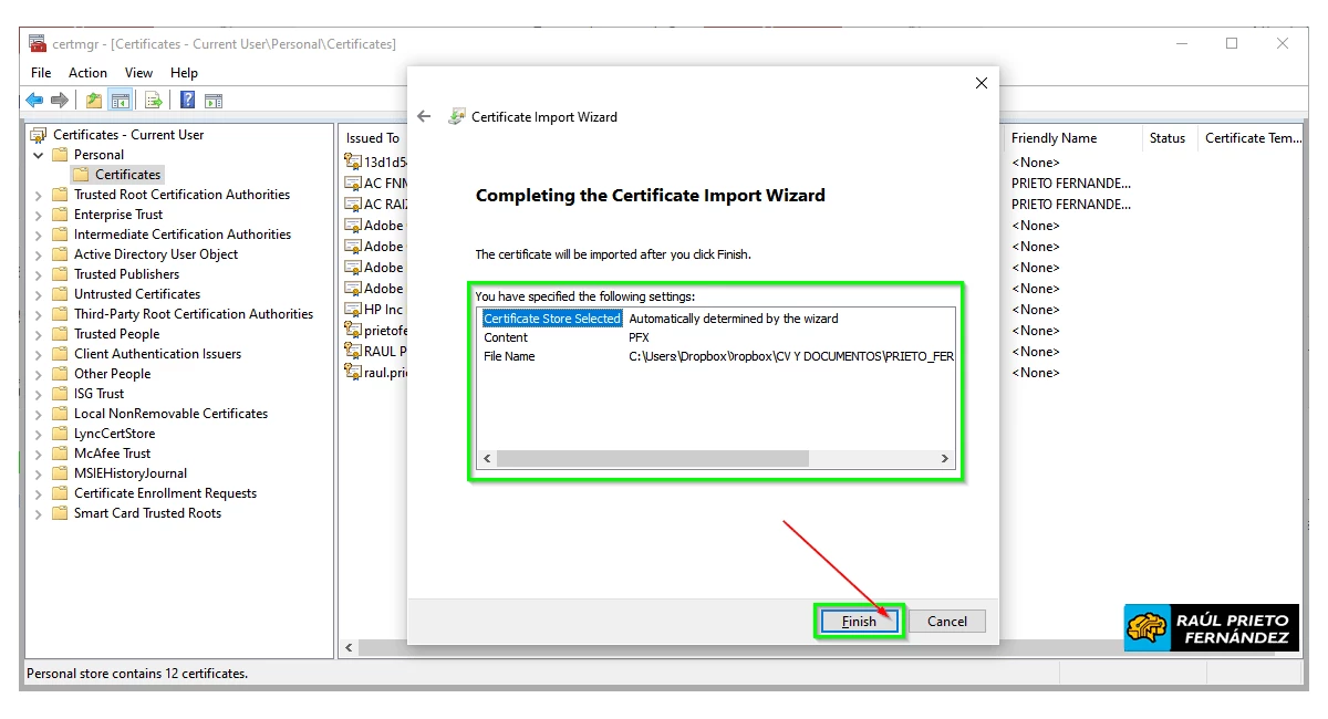 Proteger el uso de certificado digital con contraseña