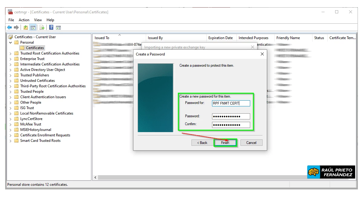 Proteger el uso de certificado digital con contraseña