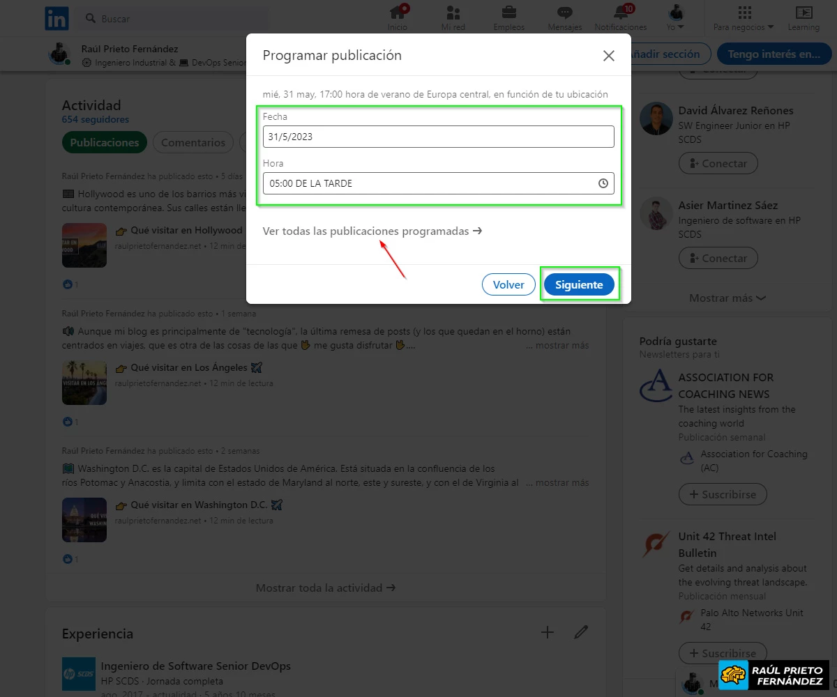 Programar publicaciones Redes Sociales