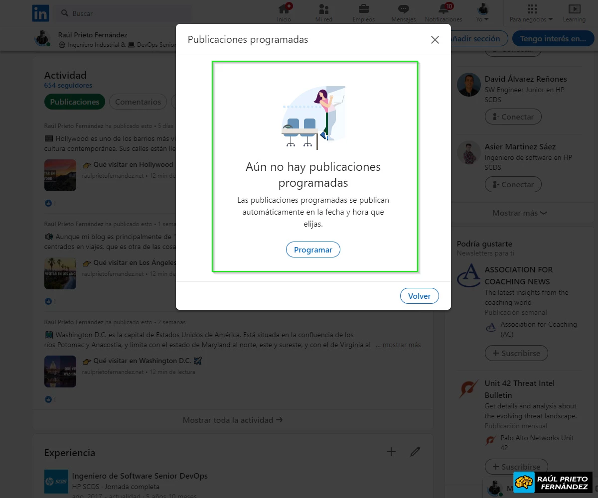 Programar publicaciones Redes Sociales