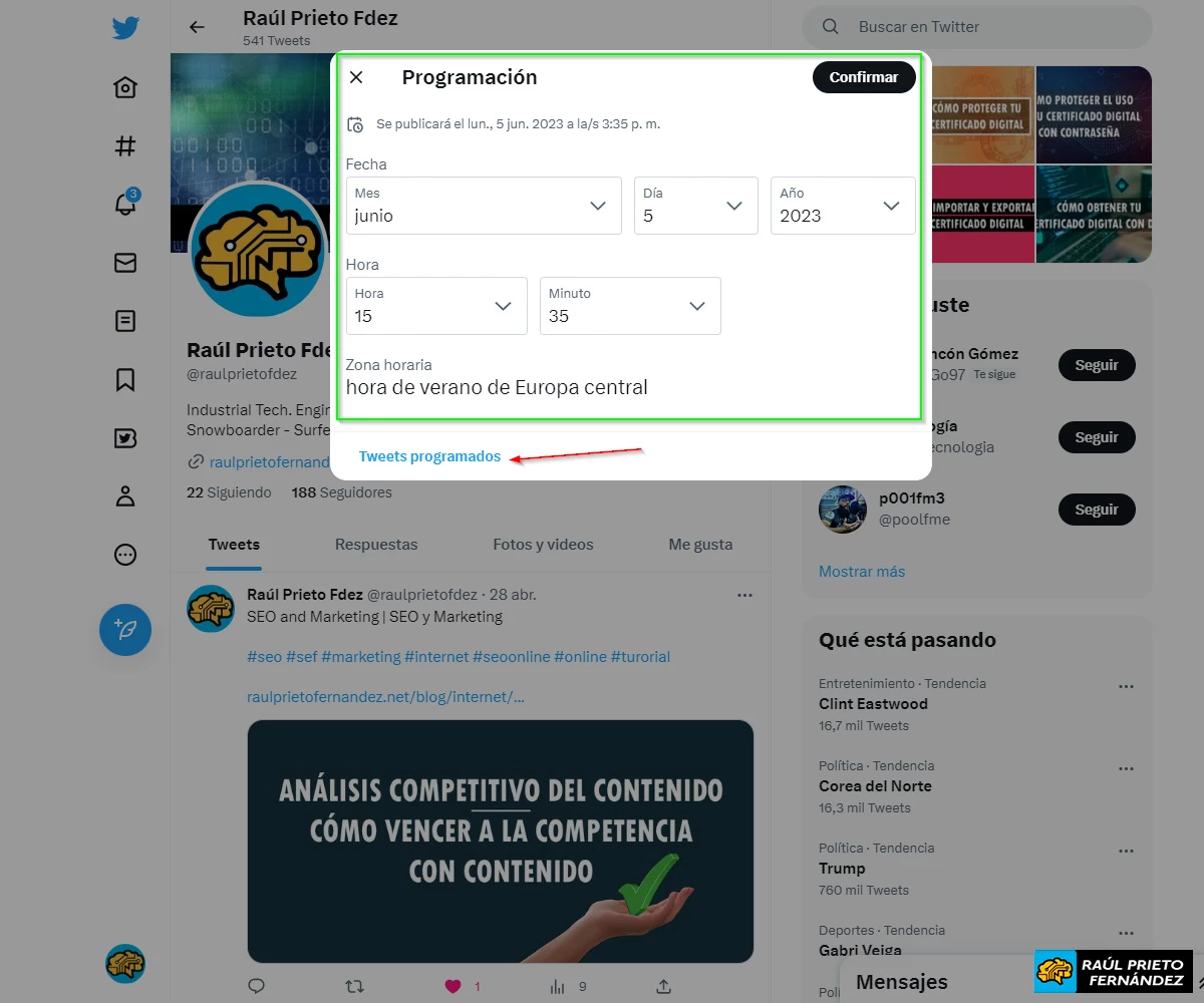 Programar publicaciones Redes Sociales