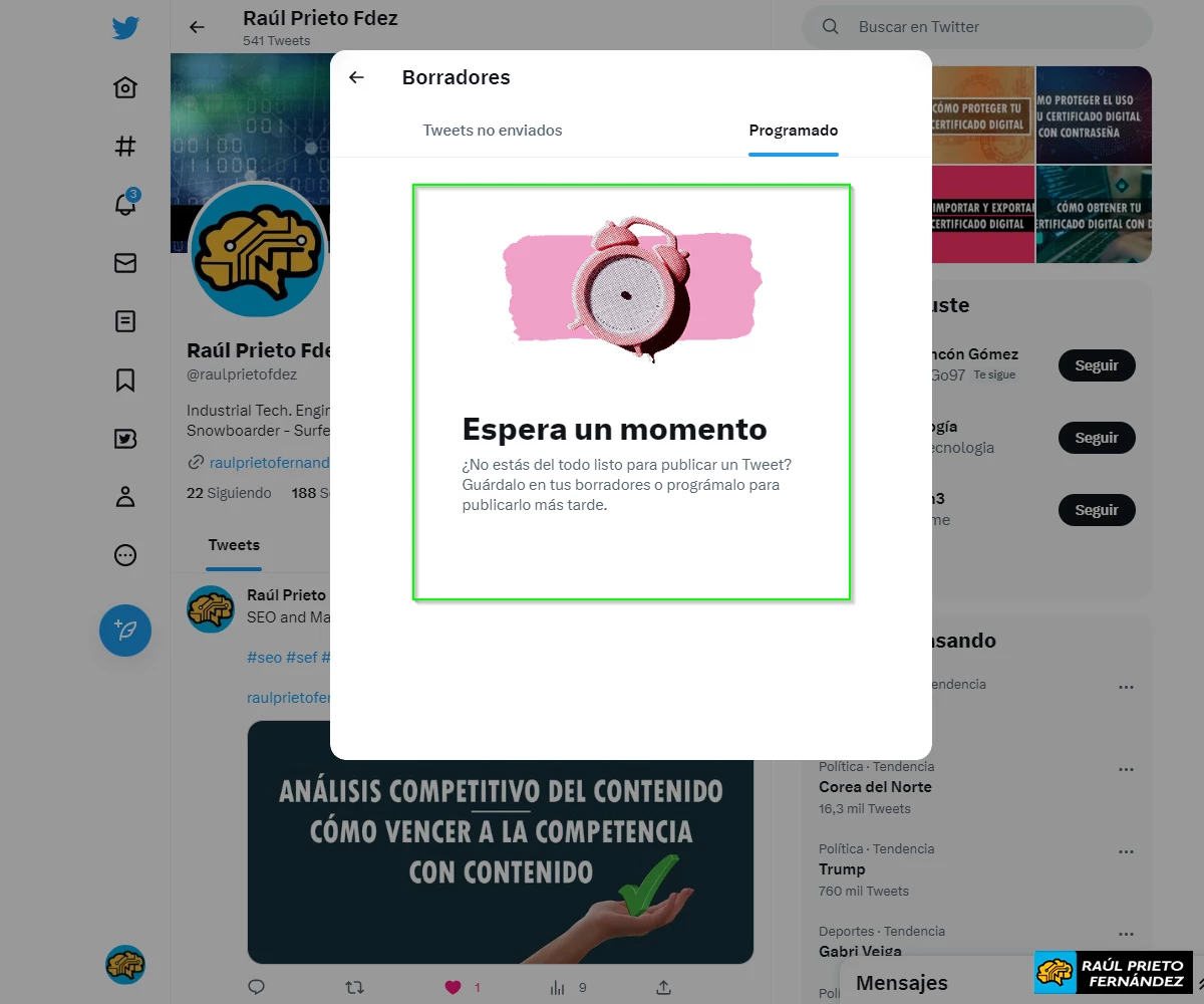 Programar publicaciones Redes Sociales