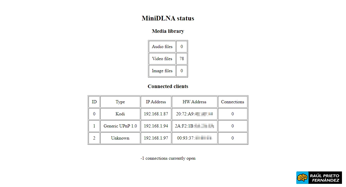 Servidor DLNA Raspberry Pi