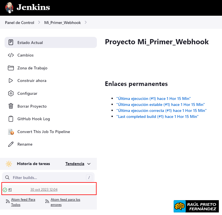 Integrar GitHub y Jenkins con Webhooks
