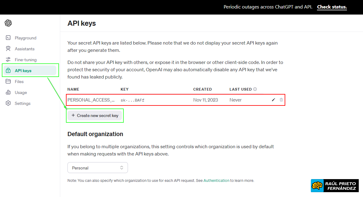 ChatGPT desde consola