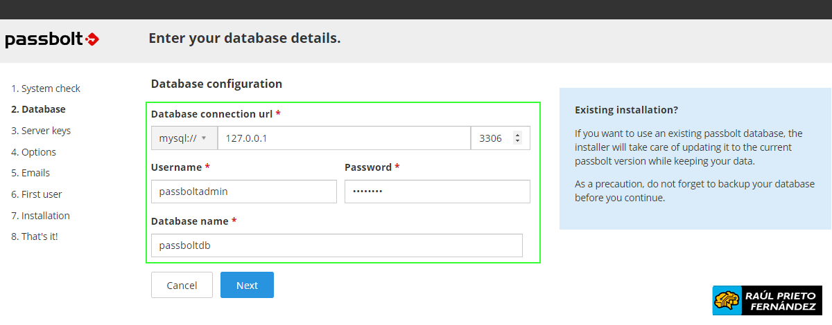 Instalar Passbolt