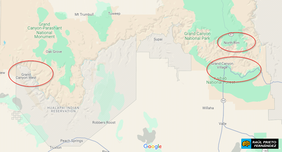 Qué visitar en el Gran Cañón del Colorado
