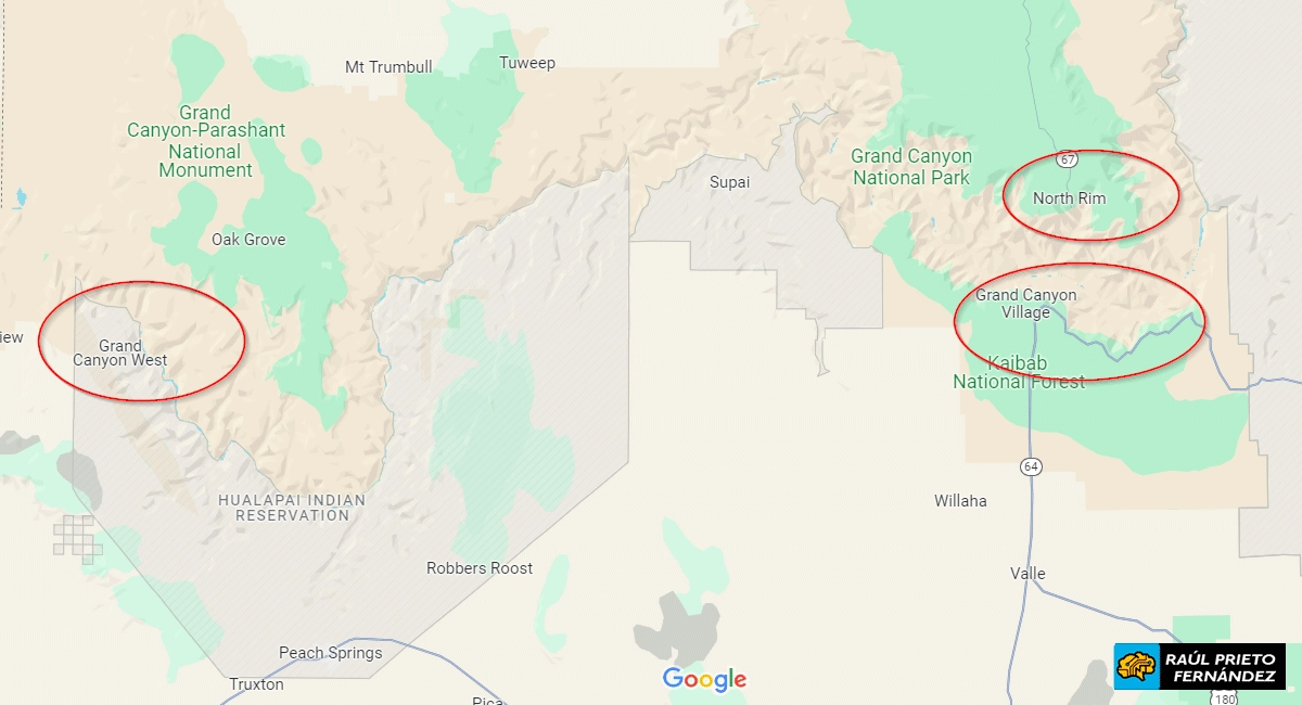 Qué visitar en el Gran Cañón del Colorado