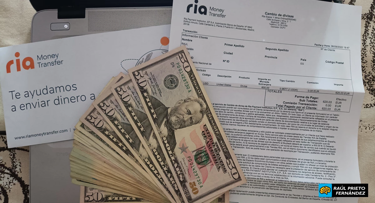 Cambiar euros a dólares